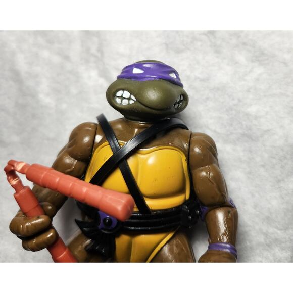 TMNT Vintage Donatello Soft Head 1988 With Nunchucks Playmates Toys VG Pre-owned - Picture 3 of 7